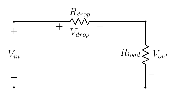 Dropping voltage with a series resistor